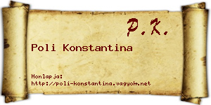 Poli Konstantina névjegykártya